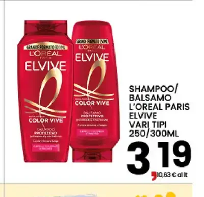 Shampoo/balsamo L'Oréal Paris Elvive