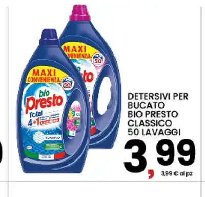 Detersivo per bucato Bio Presto classico
