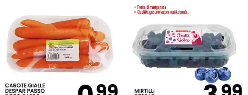 Carote gialle Despar Passo Dopo Passo