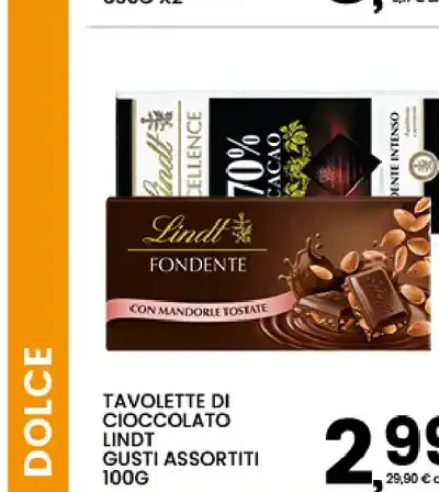 Tavolette di cioccolato Lindt gusti assortiti