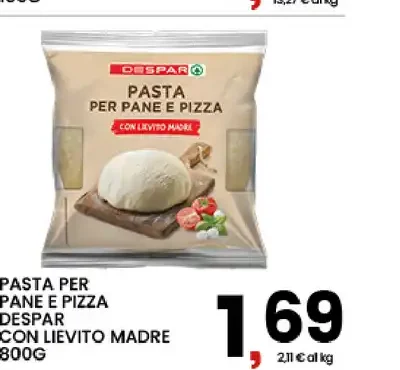 Pasta per pane e pizza Despar con lievito madre