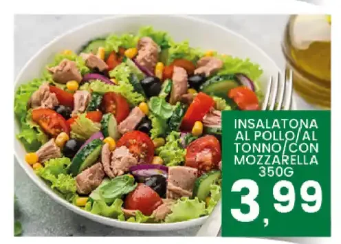 Insalatona al pollo o al tonno con mozzarella