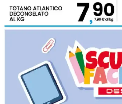 Totano atlantico decongelato
