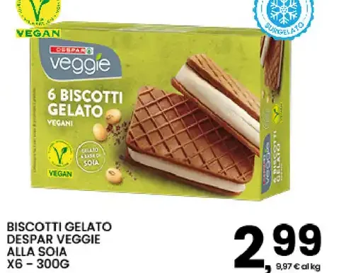 Biscotti gelato Despar Veggie