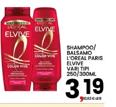 Shampoo/balsamo L'Oréal Paris Elvive