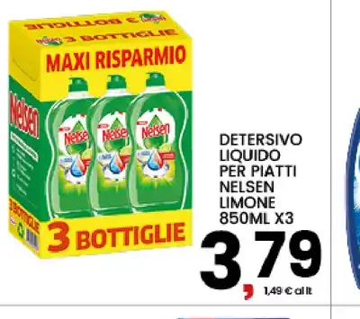 Detersivo liquido per piatti Nelsen limone