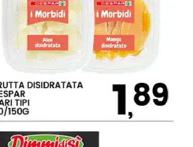 Frutta disidratata Despar vari tipi