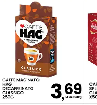 Caffè macinato Hag decaffeinato classico