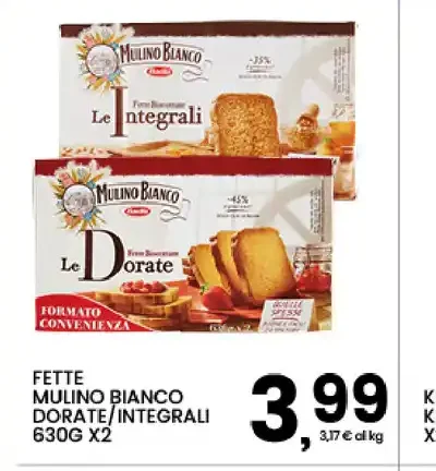 Fette Mulino Bianco Dorate e Integrali