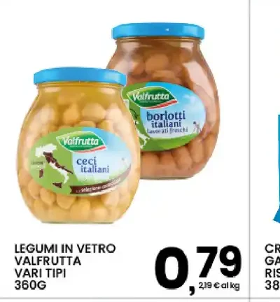 Legumi in vetro Valfrutta vari tipi