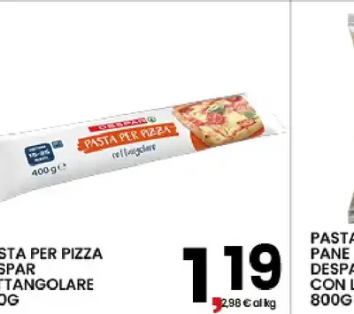 Pasta per pizza Despar rettangolare