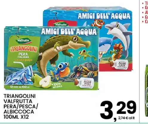 Triangolini Valfrutta pera/pesca/albicocca