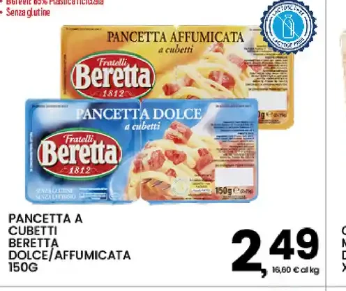 Pancetta a cubetti Beretta dolce/affumicata