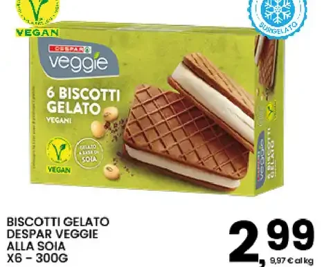 Biscotti gelato Despar Veggie alla soia