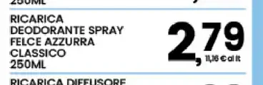 Ricarica deodorante spray Felce Azzurra classico