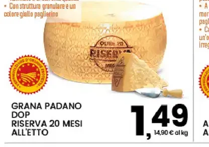 Grana Padano DOP riserva 20 mesi