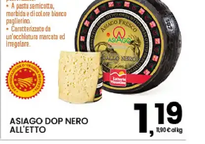 Asiago DOP nero