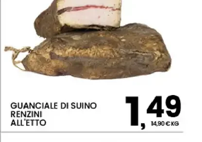 Guanciale di suino Renzini