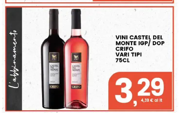 Vini Castel del Monte IGP/DOP Crifo vari tipi