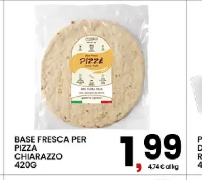 Base fresca per pizza