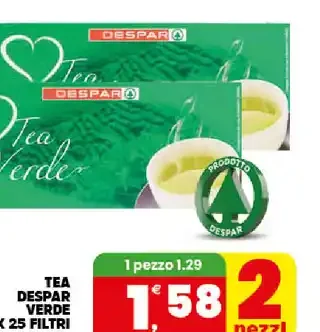 Tea Despar verde 25 filtri