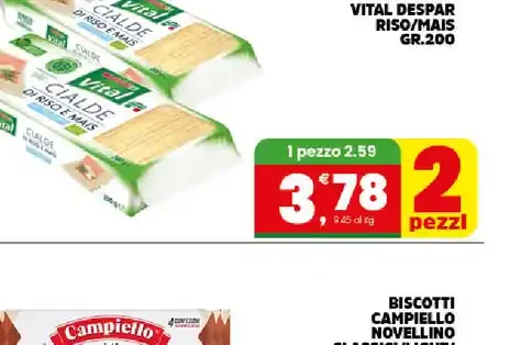 Cialde Vital Despar riso/mais 200 g