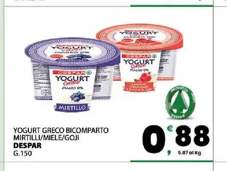 Yogurt greco bicomparto Despar