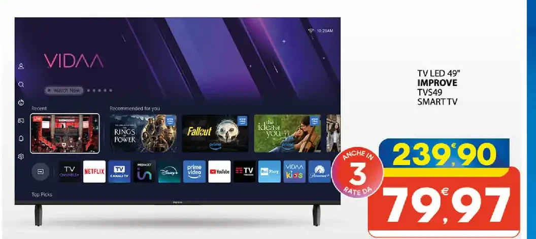 TV LED 49 pollici smart TV