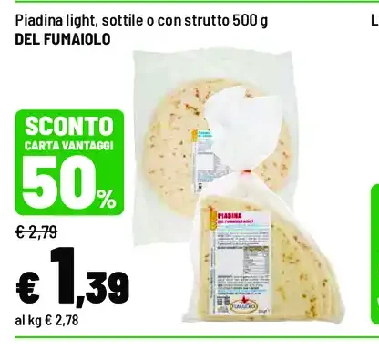 Piadina light, sottile o con strutto