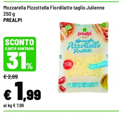 Mozzarella pizzottella fiordilatte