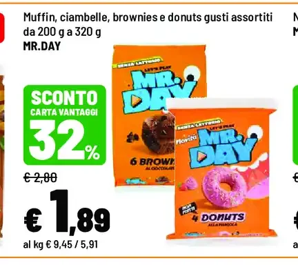 Muffin, ciambelle, brownies e donuts assortiti