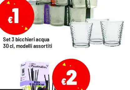 Set 3 bicchieri acqua