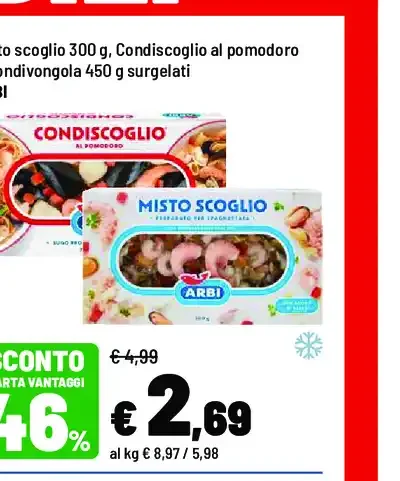 Misto scoglio o cond isoglio al pomodoro