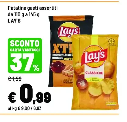 Patatine assortite