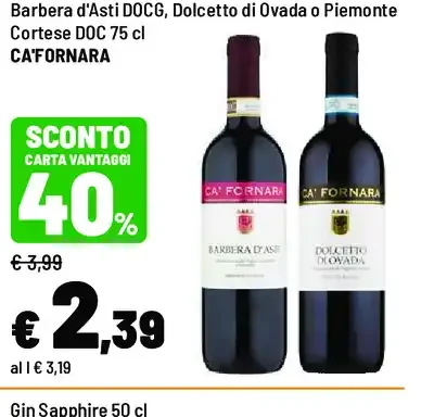 Barbera d’Asti DOCG, Dolcetto o Cortese DOC