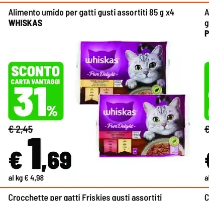 Alimento umido per gatti Whiskas gusti assortiti