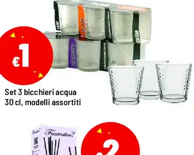 Set 3 bicchieri acqua