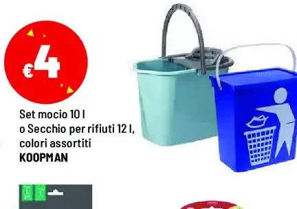 Set mocio o secchio per rifiuti