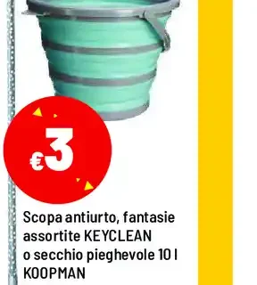 Scopa antiurto o secchio pieghevole