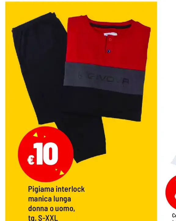 Pigiama interlock manica lunga