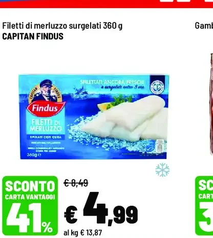Filetti di merluzzo surgelati