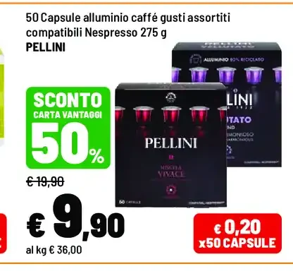 Capsule alluminio caffè assortite compatibili Nespresso