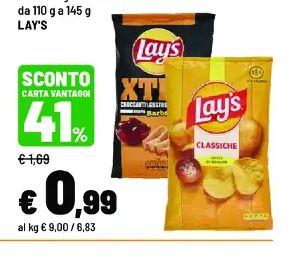 Patatine gusti assortiti
