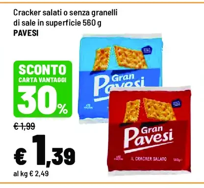 Cracker salati o senza granelli di sale