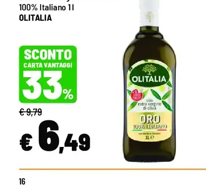 Olio extra vergine di oliva Oro 100% italiano