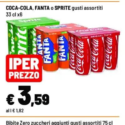 Coca-Cola, Fanta o Sprite