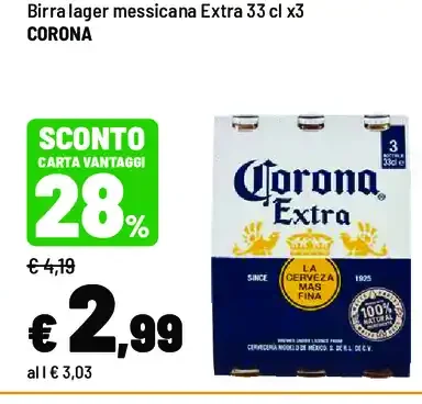Birra lager messicana Extra
