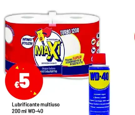 Lubrificante multiuso WD-40 o Bobina Maxi Turbo 1200