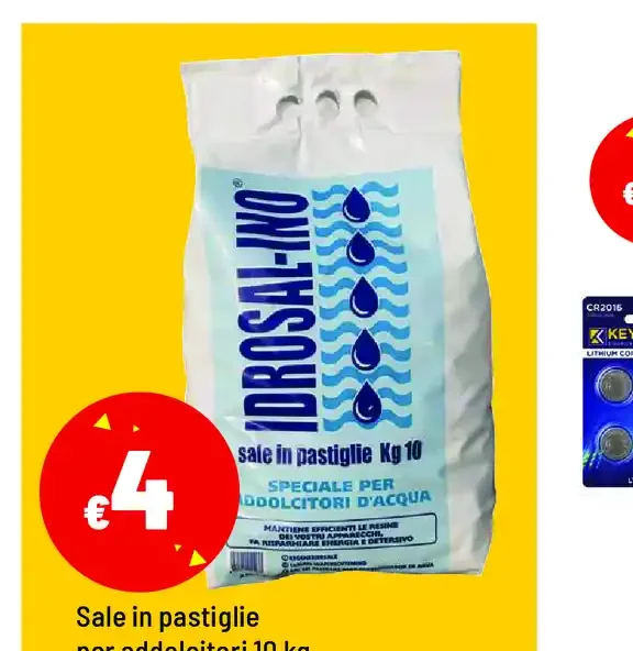 Sale in pastiglie per addolcitori