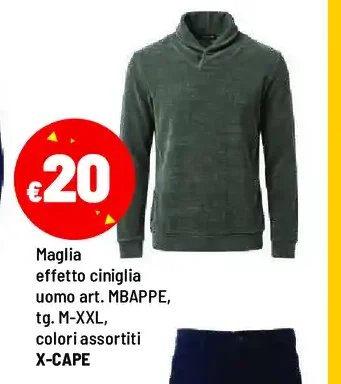 Maglia effetto ciniglia uomo